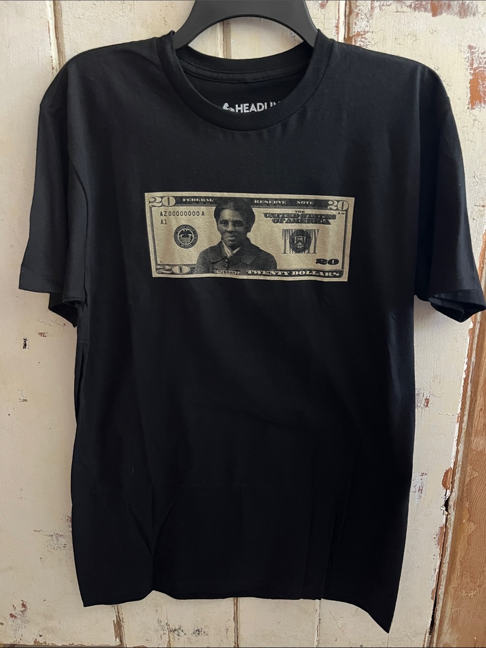 Headline Tubman Graphic Tee with Dollar Bill Print